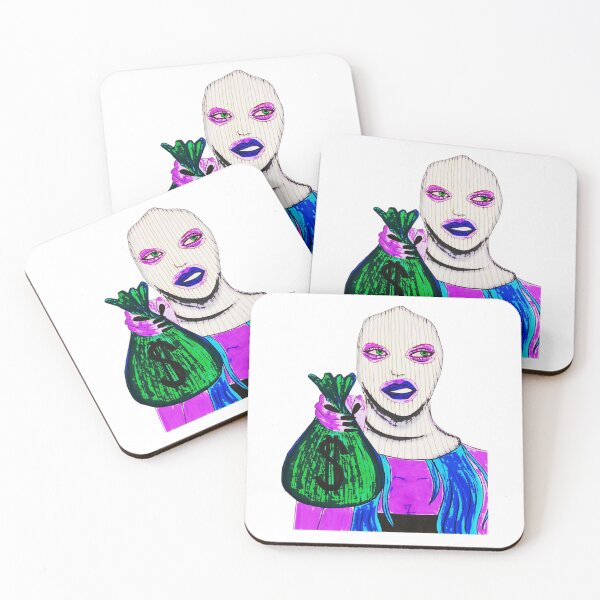 Item preview, Money Robber girl with blue hair designed and sold by Gigilorient.