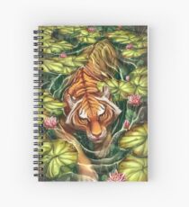 Tigre dans les Lillies Cahier à spirale