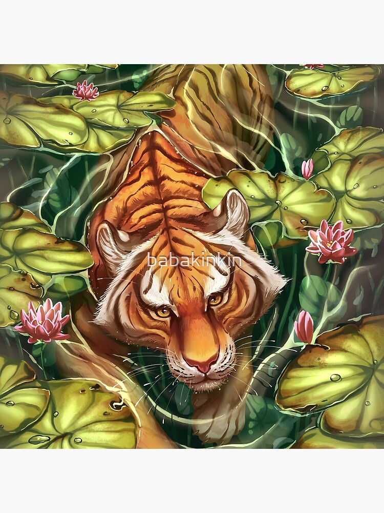 Tiger in the Lillies by babakinkin
