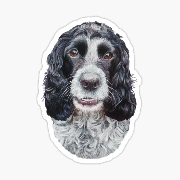 Aperçu de l'œuvre Rosie le Bleu Rouanné, Cocker Epagneul créée et vendue par cathyscreations.