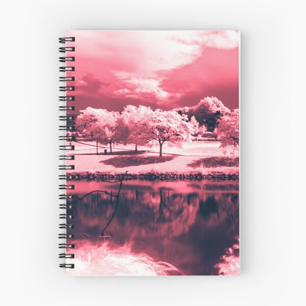 Item preview, enchanted lake and pink trees designed and sold by ArboreSciences.