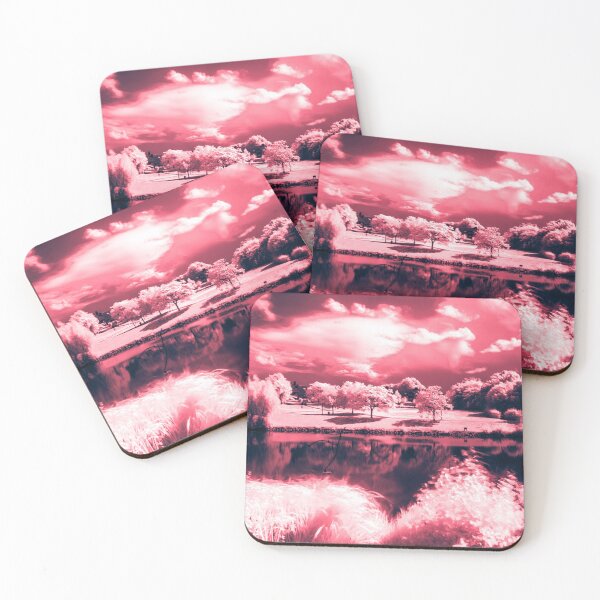 Item preview, enchanted lake and pink trees designed and sold by ArboreSciences.