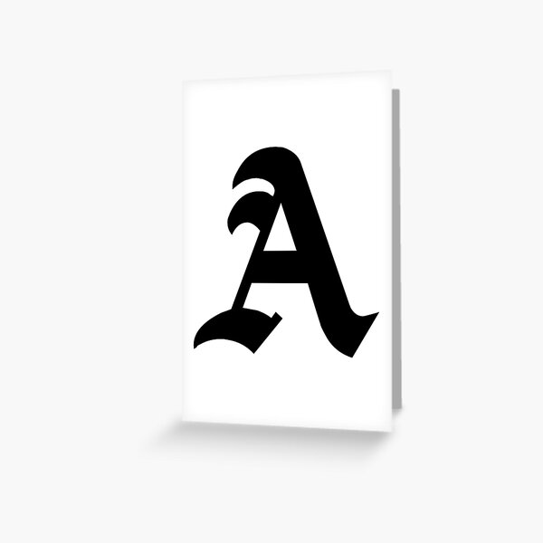 x old english letter x greeting card by drayziken redbubble