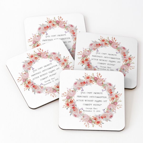 Item preview, Kent Corruption Quote - pissing off corrupt people (flowers) designed and sold by Thelittlelord.