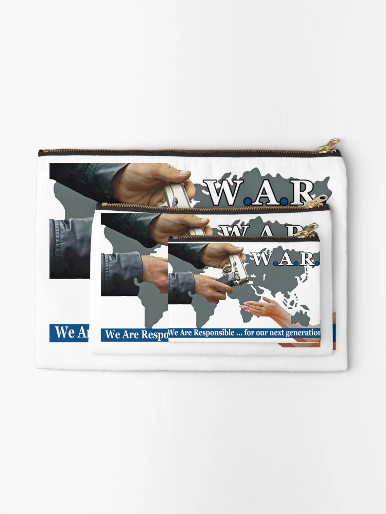 Thumbnail 2 of 4, Zipper Pouch, W.A.R.; Part 3; designed and sold by StickerApe.