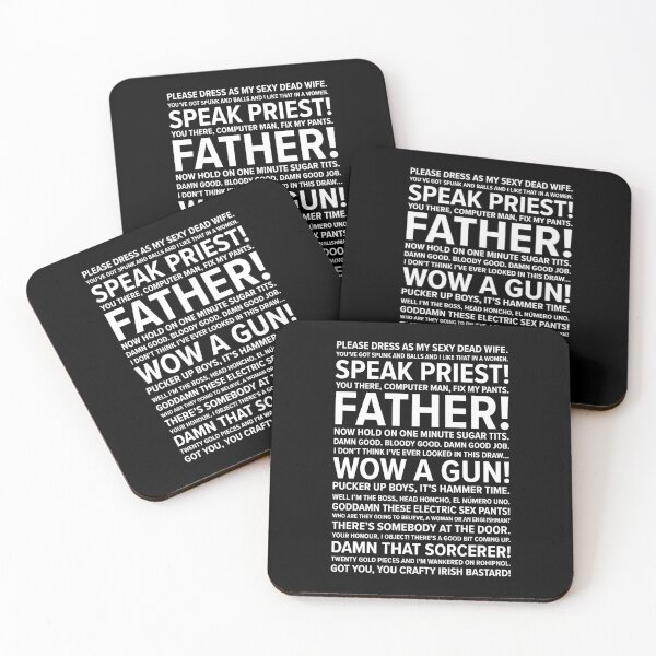 Douglas Reynholm Quotes (IT Crowd) Coasters (Set of 4)