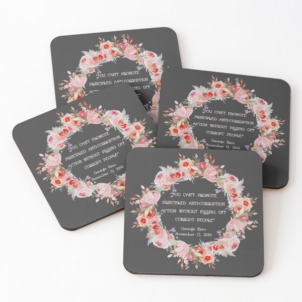 Item preview, Kent Corruption Quote - pissing off corrupt people (flowers pink) designed and sold by Thelittlelord.
