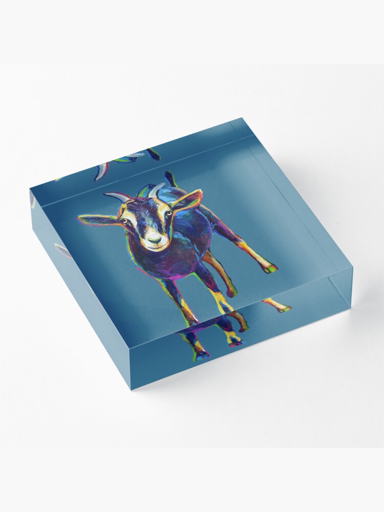 Alternate view of Gertie the Goat, Star of the Show Acrylic Block