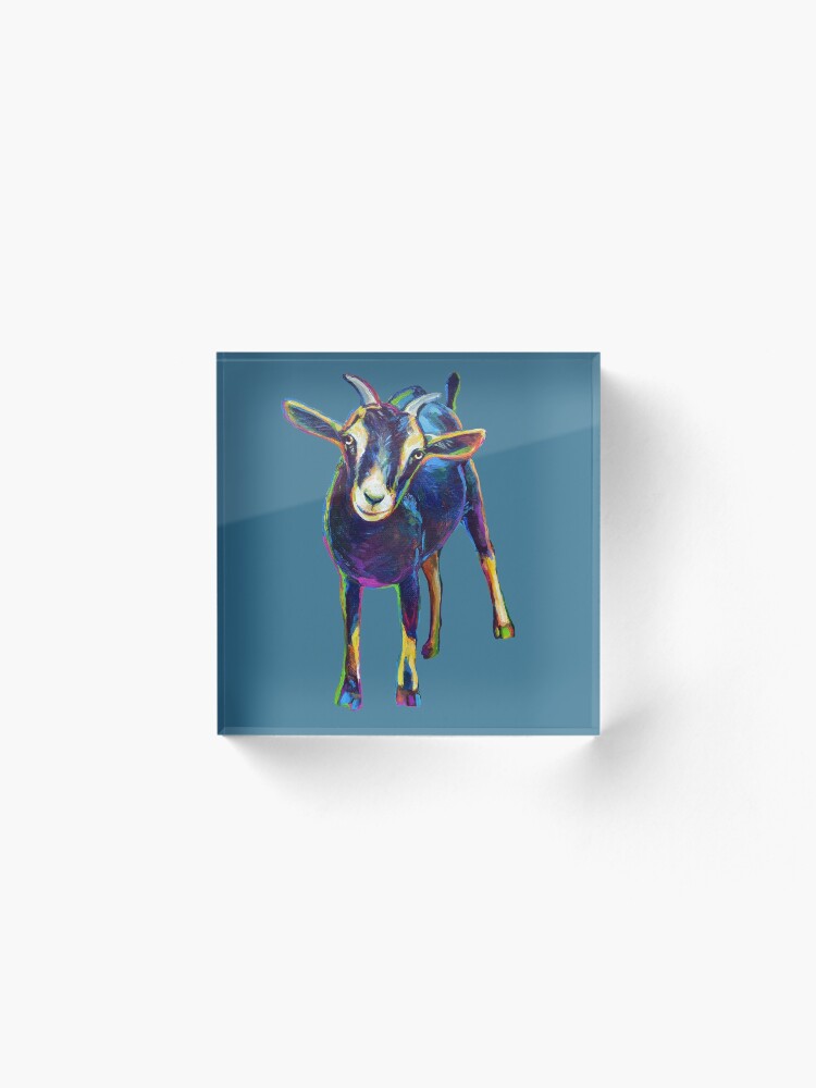 Alternate view of Gertie the Goat, Star of the Show Acrylic Block