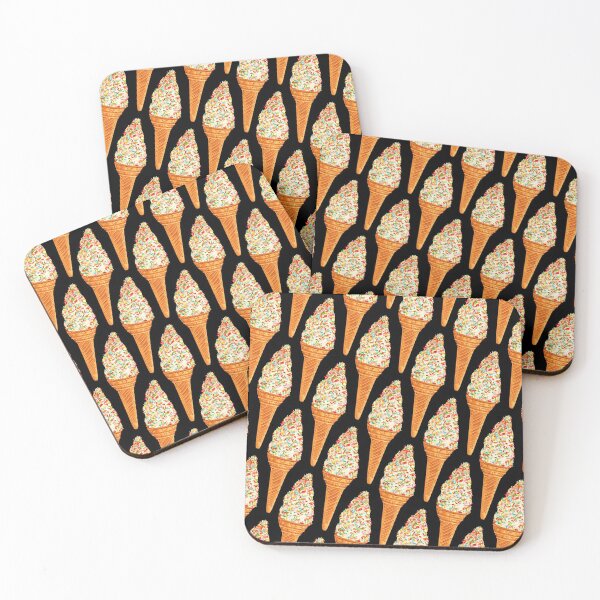 Item preview, Sprinkle Ice Cream Pattern - Black designed and sold by Kelly  Gilleran.