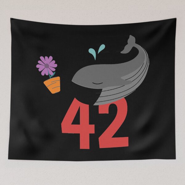 Item preview, Hitchhiker Whale & Petunia, Inspired By Hitchhiker's Guide To The Galaxy designed and sold by Vintage-Artwork.