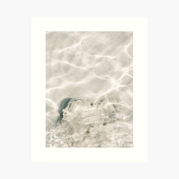 Clear water | beach fine art photography | sea wave and sand Art Print