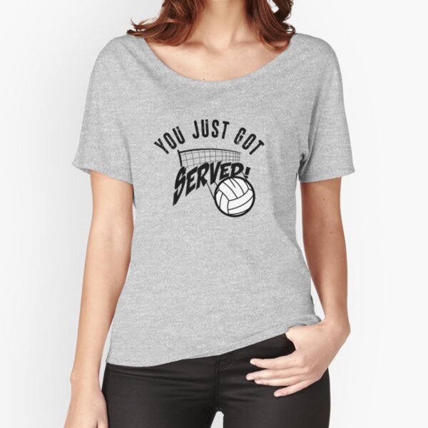 Custom Funny Volleyball Served Hot Perfect Teen Players T Shirt