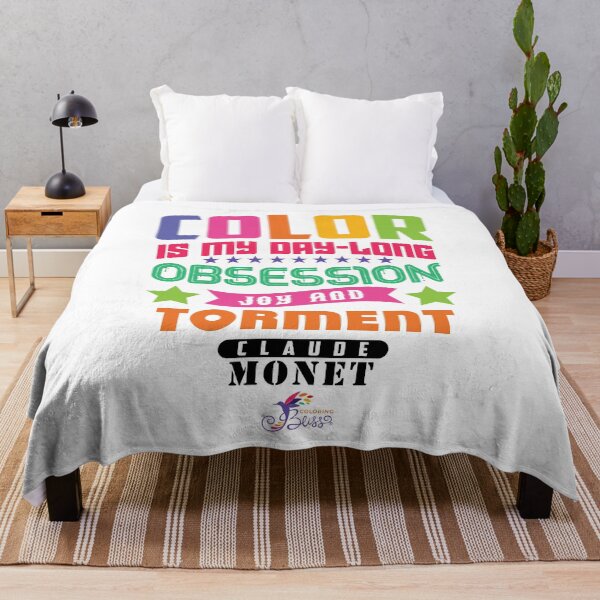 Item preview, Color is My Day Long Obsession Joy and Torment -Claude Monet designed and sold by coloringbliss.