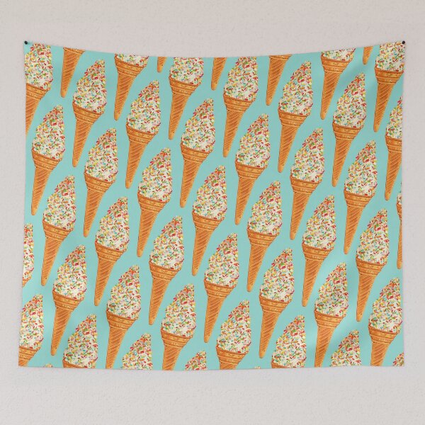 Item preview, Sprinkle Ice Cream Pattern - Blue designed and sold by Kelly  Gilleran.