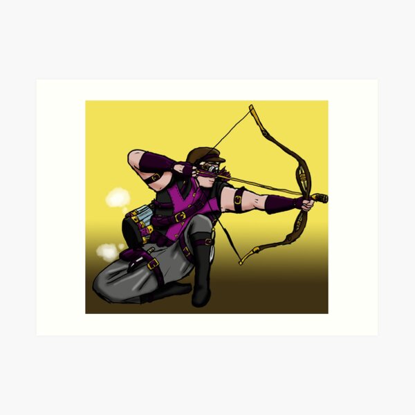 Steampunk archer Art Print