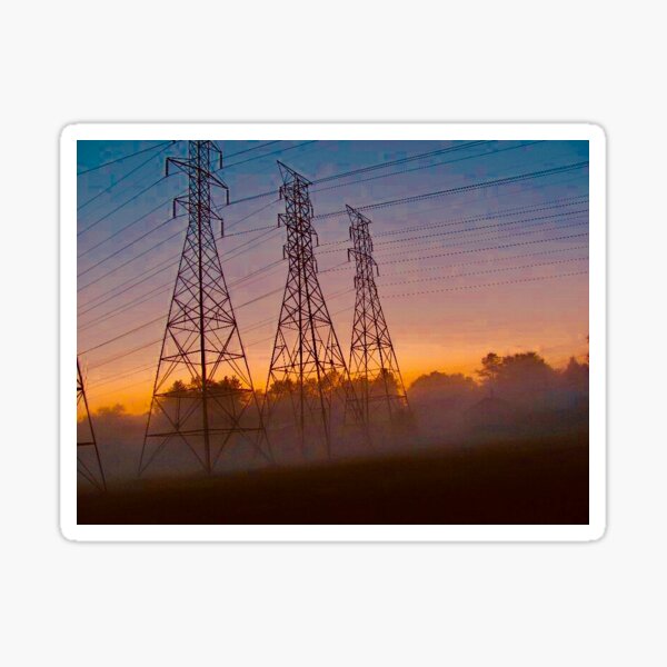 Smoky Powerlines Sticker