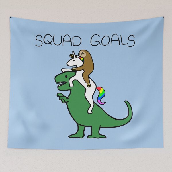 Item preview, Squad Goals (Sloth, Unicorn, T-Rex) designed and sold by jezkemp.