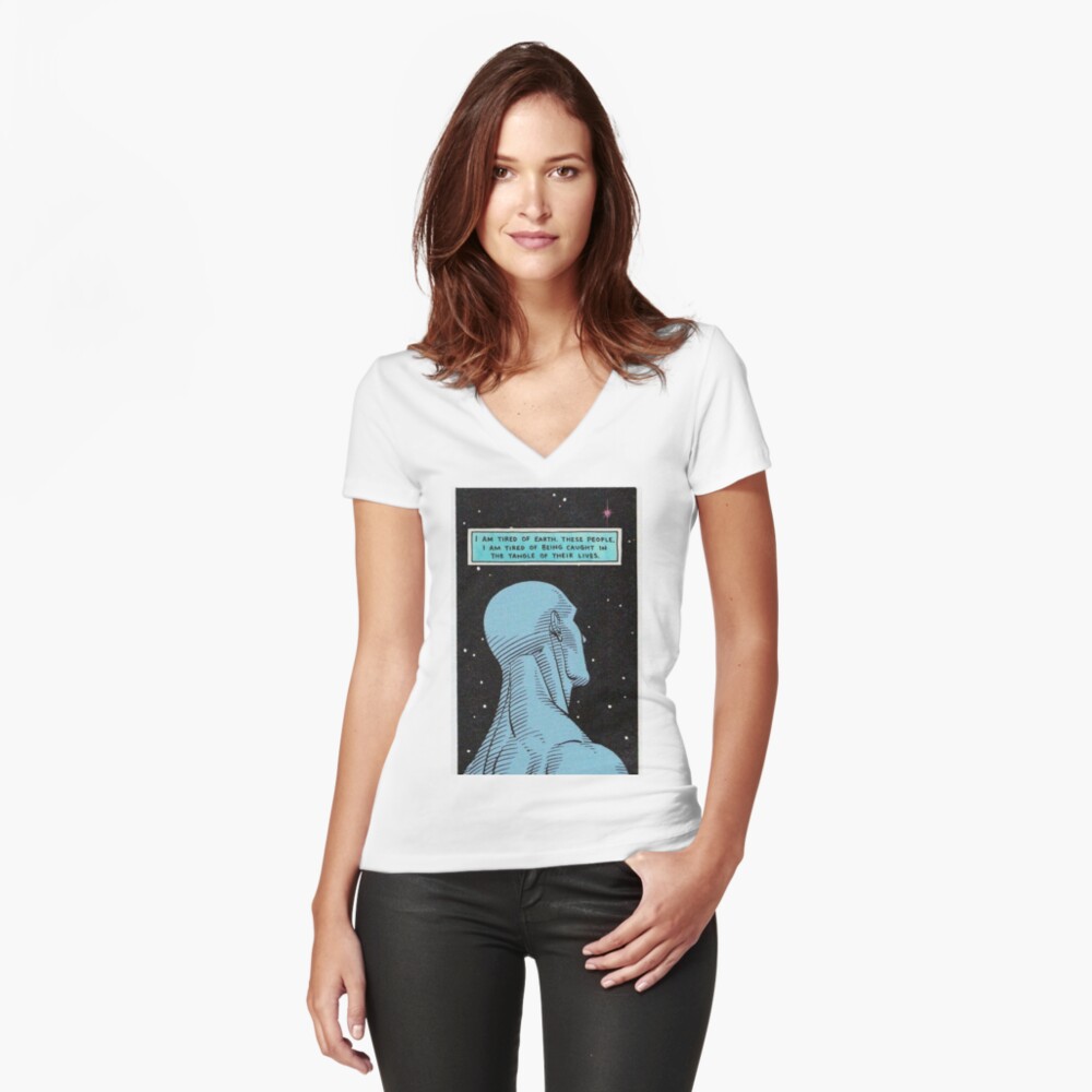 Item preview, Fitted V-Neck T-Shirt designed and sold by bdanmartin.