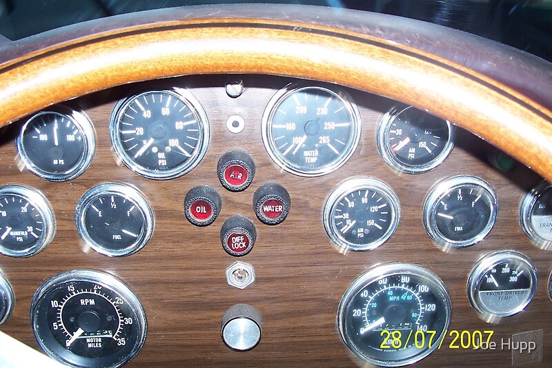 "Peterbilt Instrument Panel Central" by Joe Hupp Redbubble
