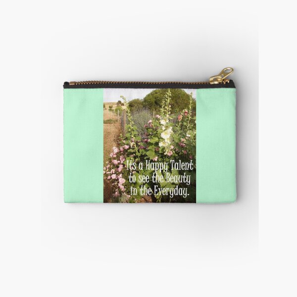 Item preview, Hollyhock Flowers Its A Happy Talent To See The Beauty in the Everyday - Inspirational Quotes designed and sold by Sarah  Rajkotwala.