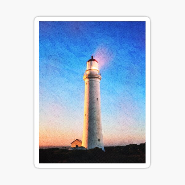 Cape Nelson Lighthouse Australia Watercolor Painting Sticker