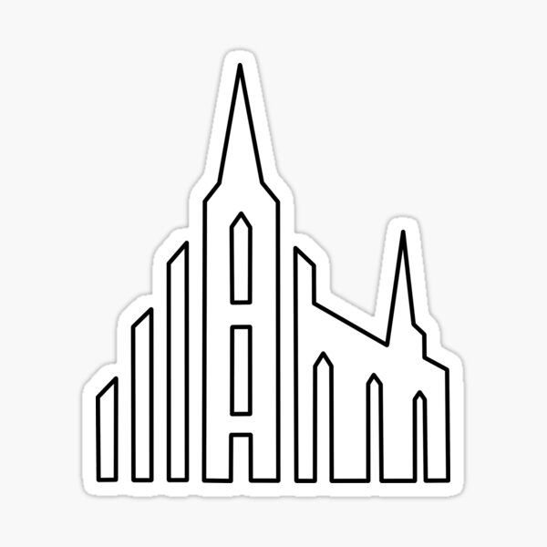 LDS Strive To Be Temple Outline Sticker