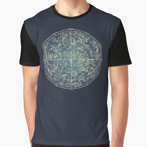 Antique Constellation of Northern Stars 19th Century Astronomy Graphic T-Shirt