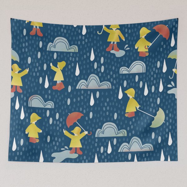 Item preview, Rainy Day (Blue) designed and sold by inkblotcreative.