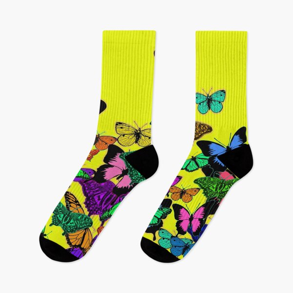 Item preview,  Masses of Butterflies on Yellow designed and sold by SOCKSbySBD.