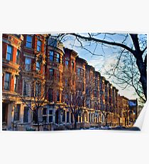 Sugar Hill Brownstones Poster