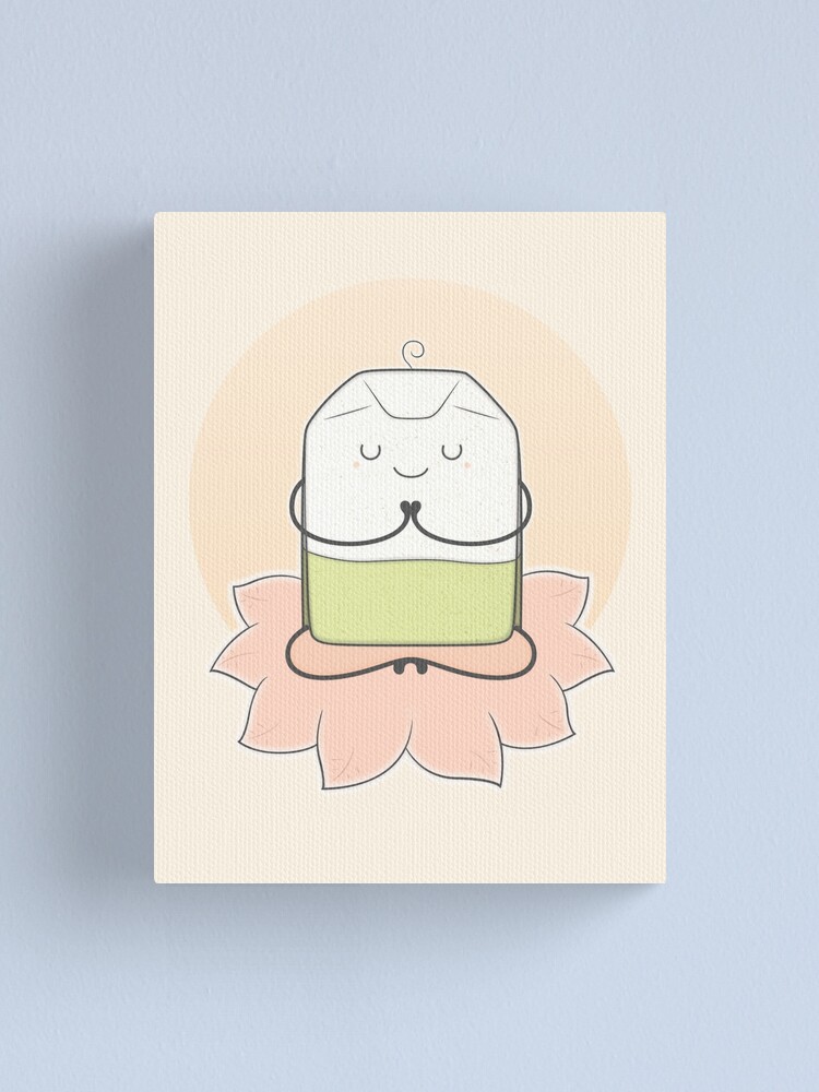 Thumbnail 2 of 3, Canvas Print, very zen green tea designed and sold by kimvervuurt.