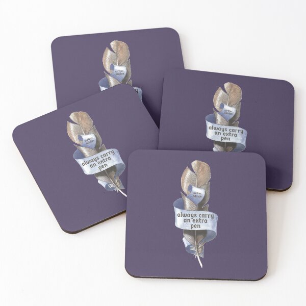 Item preview, Writer advice extra pen feather quill blue designed and sold by GrammarDance.