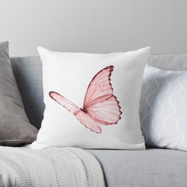 Pink butterfly available in many products Throw Pillow
