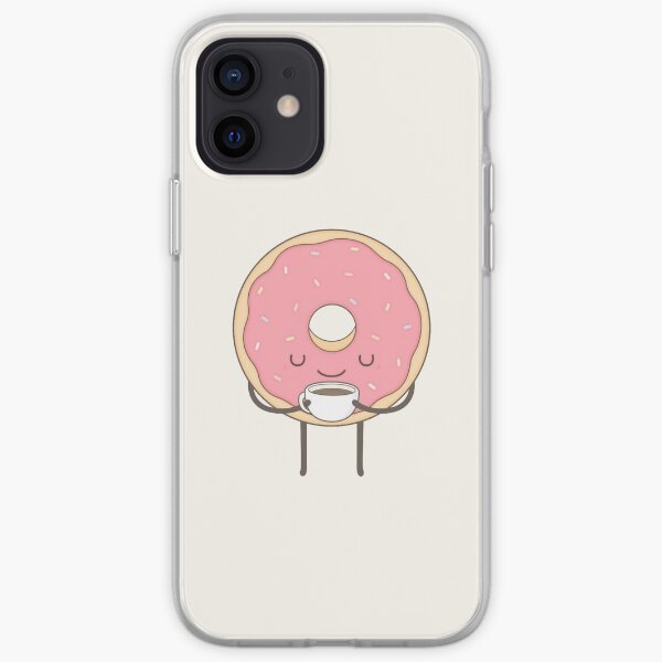 donut loves coffee iPhone Soft Case