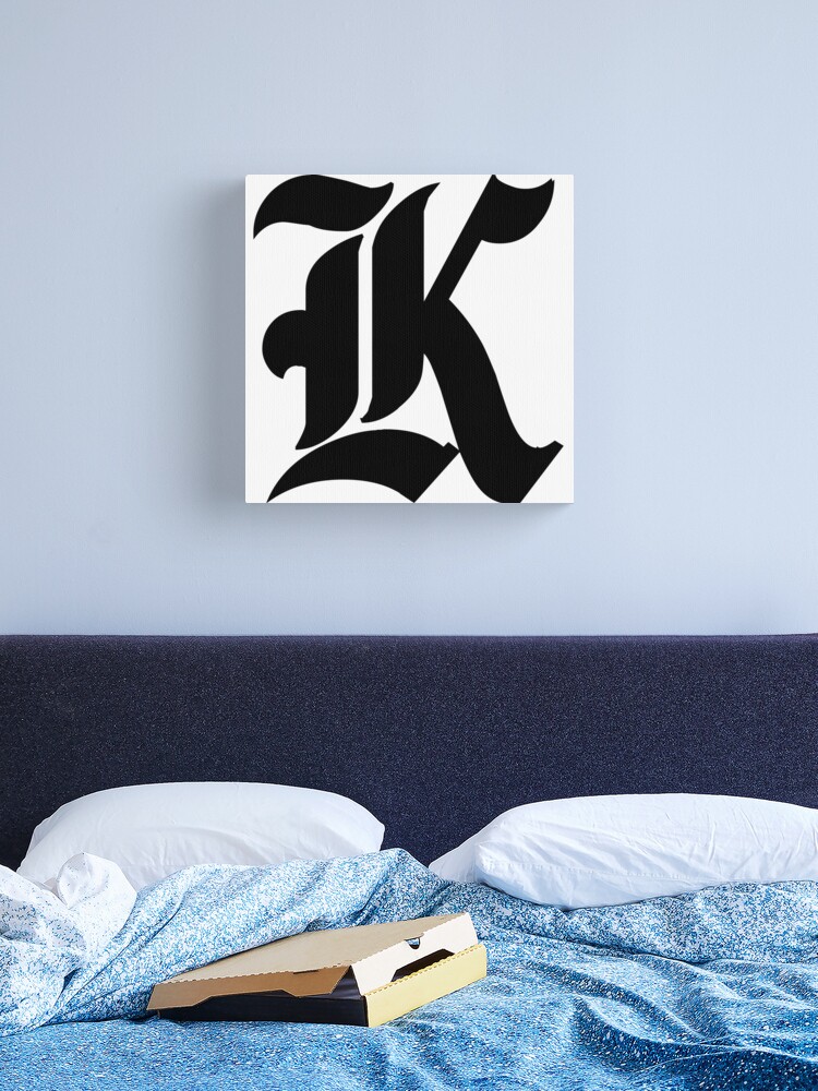 K – Old English Initial Black Letter K Art Print for Sale by Typeglyphs