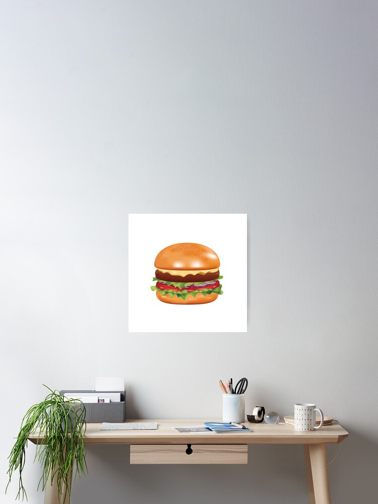 Thumbnail 2 of 3, Poster, Burger Sticker designed and sold by leafcreate.