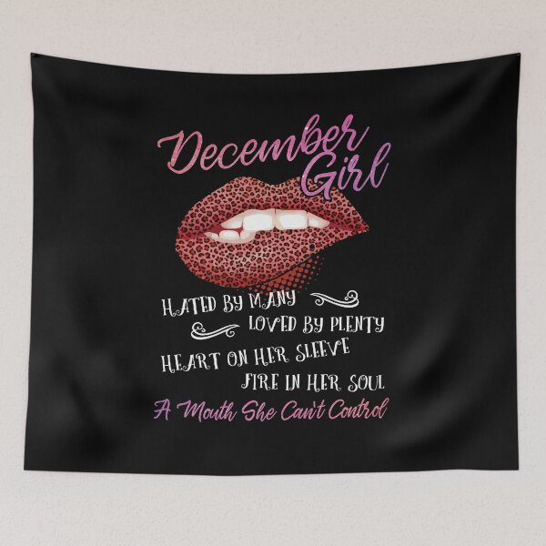 Item preview, December Girl Hated by Many Leopard Lips Birthday Lady Gift designed and sold by Dressed For  Duty.