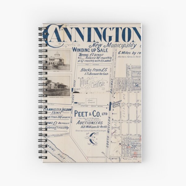 Map of Cannington Station Estate : new municipality of Queens Park, 1906, Perth, Western Australia, 1920, State Library of Western Australia Spiral Notebook