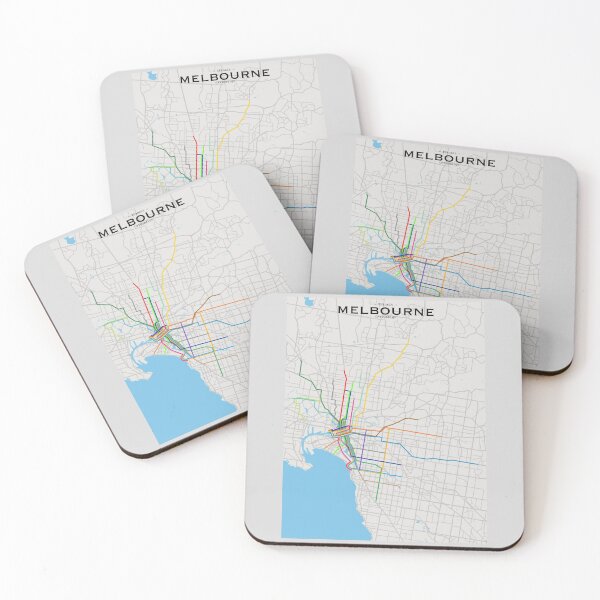 Item preview, Melbourne Transit Map designed and sold by CPTVDesign.