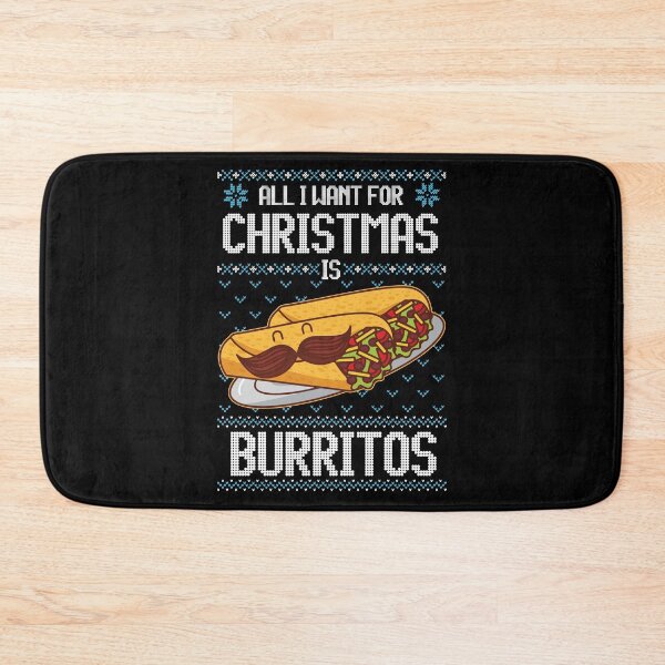 Item preview, All I Want For Christmas is Burritos Funny Burrito Lover Ugly Sweater Gift designed and sold by zenpatterns.