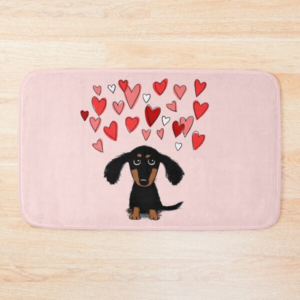 Item preview, Cute Dachshund Puppy Dog with Valentine Hearts designed and sold by Jenn Inashvili.