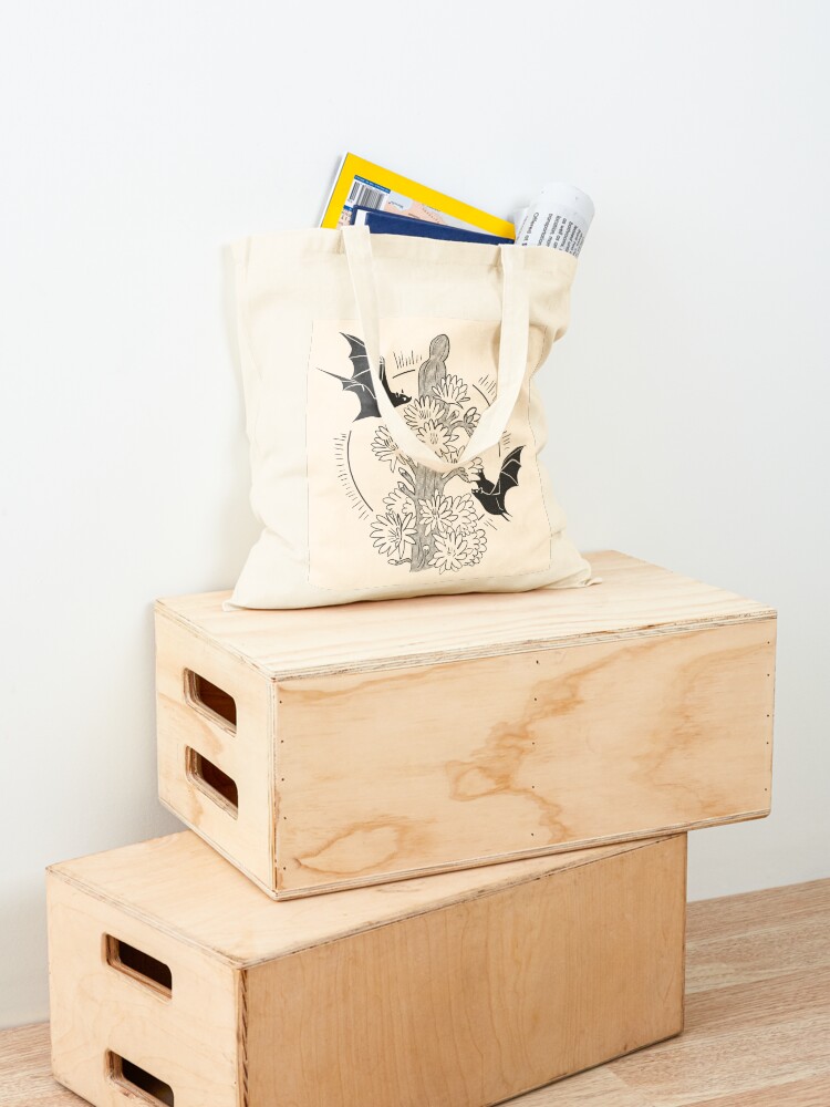 Alternate view of Night Bloom - Bat Tote Bag
