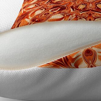 Alternate view of Liquefied Flow VI - Orange Throw Pillow