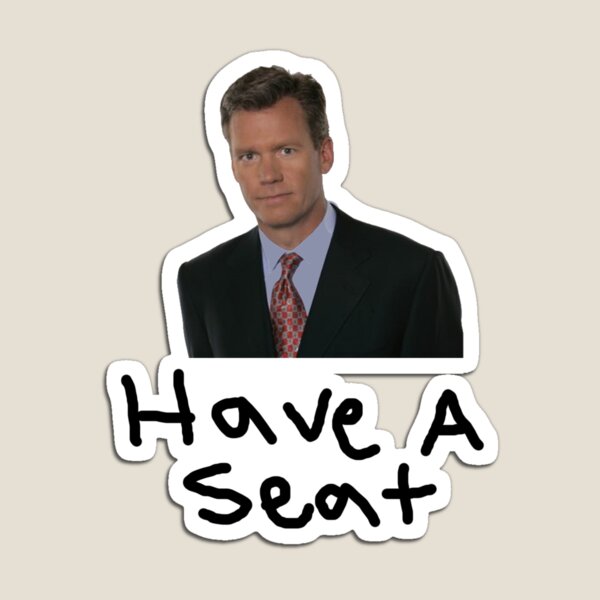 Aperçu de l'œuvre Chris Hansen – Asseyez-vous créée et vendue par TrashyJewels.