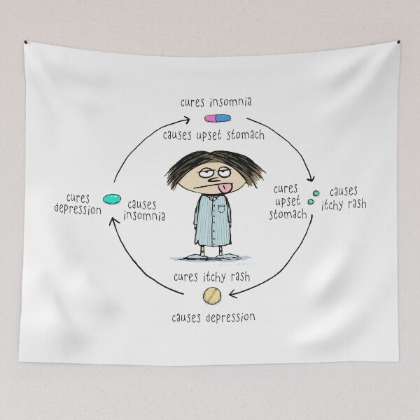 Item preview, Medicinal Cures and Causes - Humorous Illustration designed and sold by Jenn Inashvili.