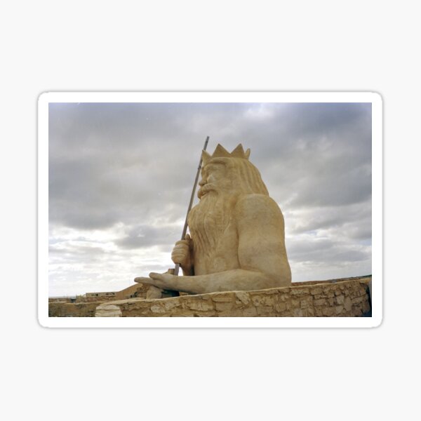 Statue of Neptune at Atlantis Marine Park, Two Rocks, 1984, State Library of Western Australia Sticker