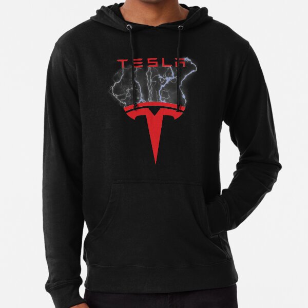 Tesla Inspired Lightning Logo Lightweight Hoodie