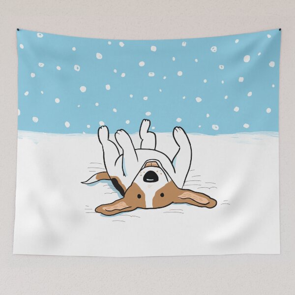 Item preview, Happy Beagle Cute Snow Dog Holiday designed and sold by Jenn Inashvili.