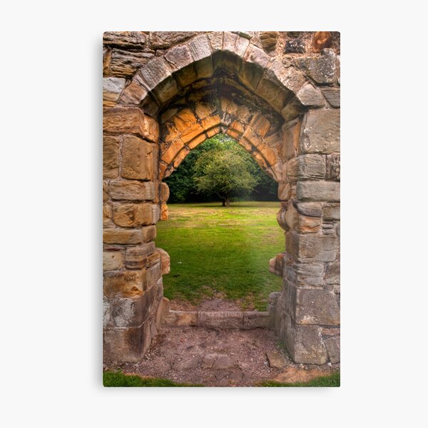 Old stone abbey archway Metal Print